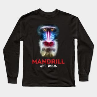 Ape Tribal (Mandrill) Long Sleeve T-Shirt